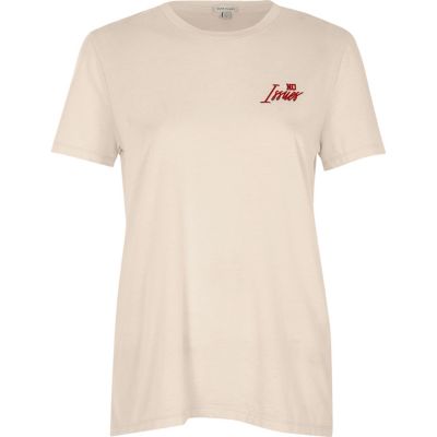 Pink &#39;no issues&#39; burnout T-shirt